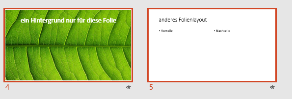 Folien mit Übergang sind mit kleinem Stern gekennzeichnet